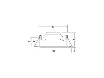 Ma�zeichnung Brumberg 12430183 LED Einbaustrahler 350 mA 3000K