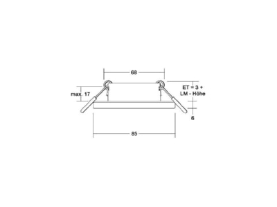 Ma�zeichnung Brumberg 20044170 Einbaumodul mit Abdeckung