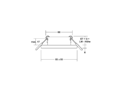 Ma�zeichnung Brumberg 20045170 Einbaumodul mit Abdeckung