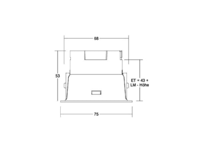 Ma�zeichnung Brumberg 20173550 Einbaumodul mit Abdeckung