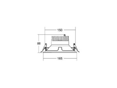 Ma�zeichnung Brumberg 40672174 LED Einbaudownlight 230V 4000K