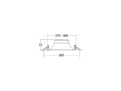 Ma�zeichnung 2 Brumberg 40674173 LED Einbaudownlight 230V 3000K