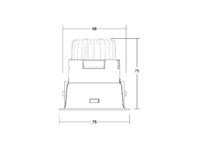 Ma�zeichnung Brumberg 41473183DW LED Einbaustrahler 230V 3000 1800K