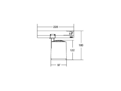 Ma�zeichnung Brumberg 88184174DA LED Schienenstrahler 230V 4000K