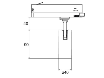 Ma�zeichnung Brumberg 88696173DA LED Schienenstrahler 230V 3000K