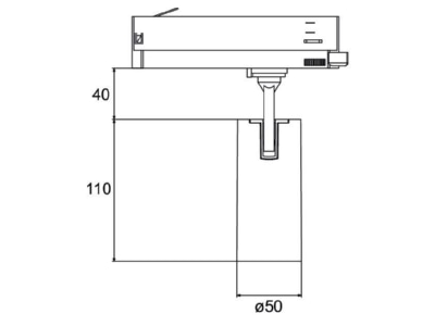 Ma�zeichnung Brumberg 88704173DA LED Schienenstrahler 230V 3000K