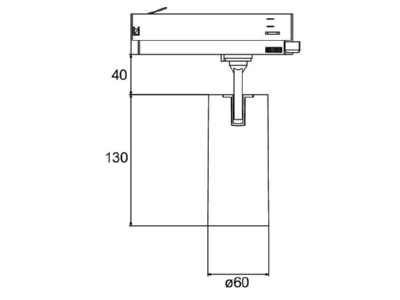 Ma�zeichnung Brumberg 88712175DA LED Schienenstrahler 3500K