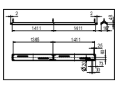 Dimensional drawing Ridi Leuchten ARKA P1415  0637938 Pendant luminaire LED exchangeable ARKA P1415 0637938