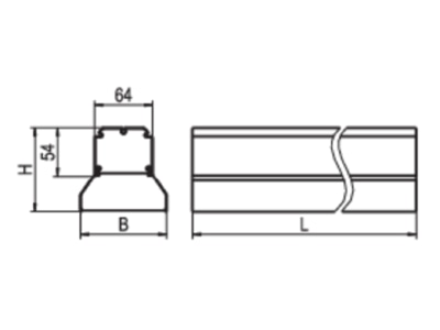 Strichzeichnung Ridi Leuchten VL2P ML150 2560012SW LED Geraetetraeger 7pol  840  DALI 2  schwarz VL2P ML1502560012SW