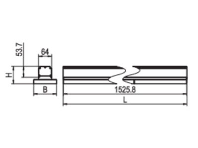 Strichzeichnung Ridi Leuchten VL2S LEN D  2560002 LED Geraetetraeger 7pol  840  DALI 2  weiss VL2S LEN D 2560002