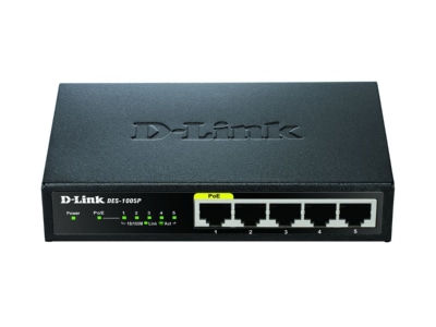 Product image DLink DES 1005P E Network switch 410 100 Mbit ports
