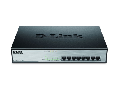 Product image view below DLink DGS 1008MP Network switch 010 100 Mbit ports
