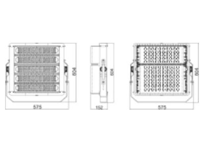 Ma�zeichnung LEDVANCE ECOHPFL500W857W67500 LED Scheinwerfer 5700K