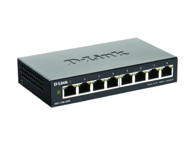 View left DLink DGS 1100 08V2 E Network switch
