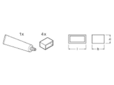 Dimensional drawing Ledvance LSAY10SEPSILSEAL  VE4  Accessory for light rope