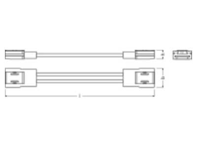 Dimensional drawing Ledvance LSAY CSW P2 50  VE2  Accessory for light rope