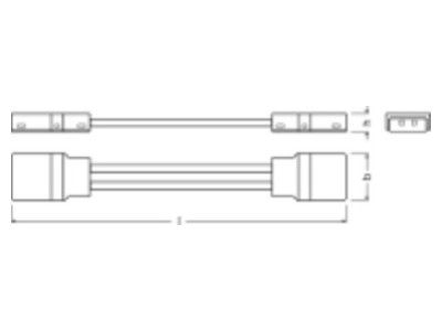 Dimensional drawing Ledvance LSAY CSW P2 50 P  VE2  Accessory for light rope
