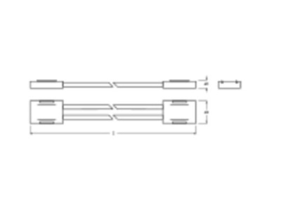 Dimensional drawing Ledvance LSAYPFMCSWP250COB  VE2  Accessory for light rope