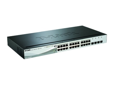 View left DLink DGS 1210 24P E Network switch
