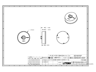 Mazeichnung 1 Philips Licht OCC 0100A 02BP ws Interact Sensor