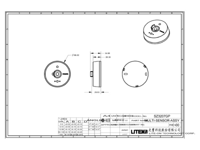 Mazeichnung 2 Philips Licht OCC 0100A 02BP ws Interact Sensor