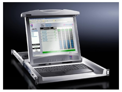 Produktbild Rittal DK 9055 310 Monitor Tastatur Einheit 432mm 17Z   RAL7035