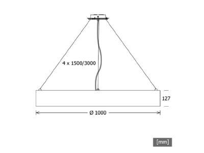 Mazeichnung LTS PLL 28 100  640171 LED Pendelleuchte PL28 840 DALI si PLL 28 100 640171