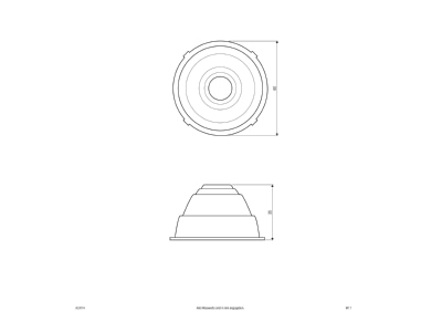 Dimensional drawing EVN ALRI14 Decor element for luminaires