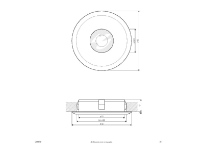 Ma�zeichnung EVN L23060902 LED Einbauleuchte 3000K schwarz