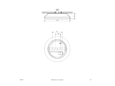 Mazeichnung EVN L25120125 LED Anbauleuchte IP54 3000K  4000K  5700K