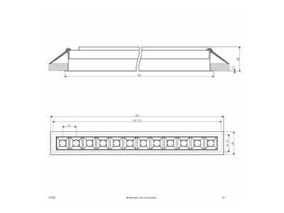 Ma�zeichnung EVN P202402 LED Einbauleuchte 3000K ws