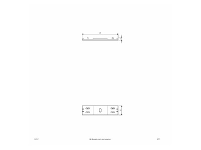 Dimensional drawing EVN SLCLIP Mounting kit for luminaires