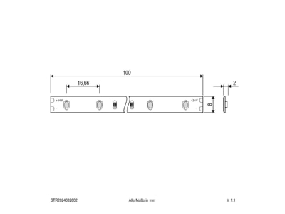 Dimensional drawing EVN STR2024302802 Light ribbon  hose  strip
