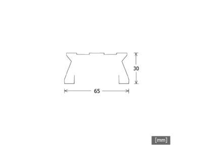Dimensional drawing LTS ALA T 3065 ws Mounting kit for luminaires