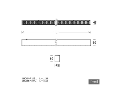 Mazeichnung LTS CHOCM P107  658324 LED Pendelleuchte 840  DALI  weiss CHOCM P107 658324