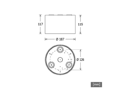 Ma�zeichnung LTS VTFS A 101 840 ws LED Anbaudownlight 840  ws