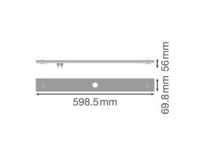 Ma�zeichnung Ledvance TRUSYS 4099854193637 Tragschieneneinsatz 600mm