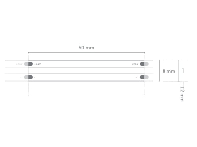 Dimensional drawing Barthelme 51542840 Light ribbon  hose  strip 24V white