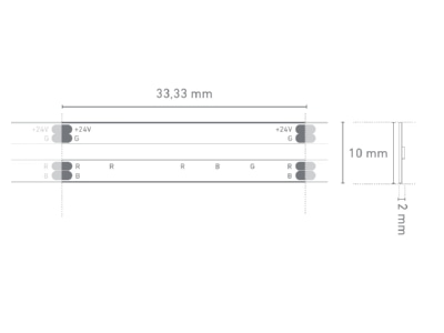 Dimensional drawing Barthelme 51543131 Light ribbon  hose  strip 24V RGB