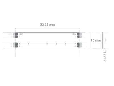 Dimensional drawing Barthelme 51543231 Light ribbon  hose  strip 24V RGB