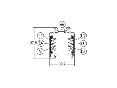 Dimensional drawing Brumberg 87164080 Light track