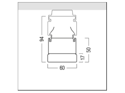 Dimensional drawing Zumtobel ZX2 LINE  42190448 Batten luminaire LED not exchangeable