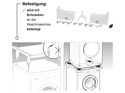 Product image detailed view 1 Siemens MDA WZ20400 Mounting set for washer dryer
