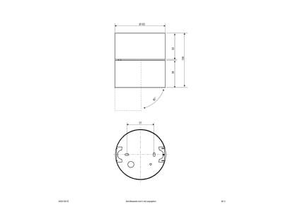 Dimensional drawing EVN AS20130925 Wall and ceiling light 