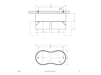 Dimensional drawing EVN AS20180125 Downlight spot floodlight