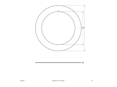 Dimensional drawing EVN P543509EBR Installation frame for luminaires