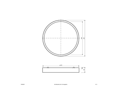 Dimensional drawing EVN PAR2509C Decor element for luminaires
