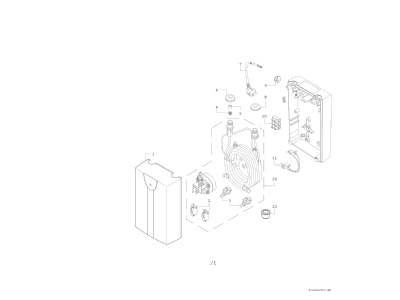 Exploded view Bosch Thermotechnik TR1000 4 T Instantaneous water heater 3 5kW