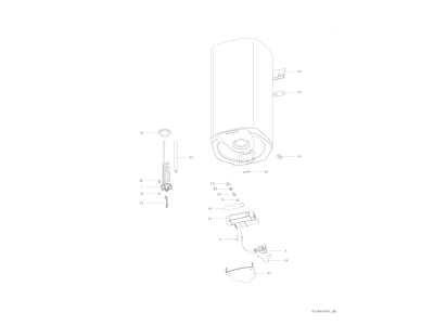 Exploded view Bosch Thermotechnik TR4500T 80 EB Boiler electric
