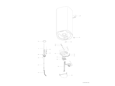 Exploded view Bosch Thermotechnik TR5500T 100 EB Wall storage tank 100l